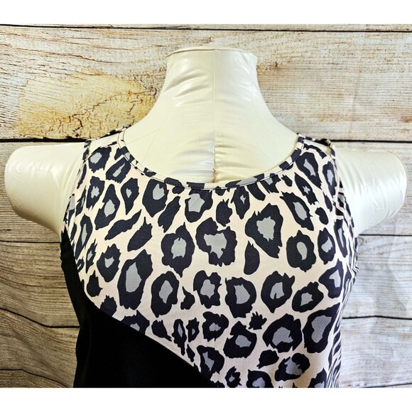 Boture Curve Sleeveless Leopard Animal Print Flowy Top (3XL) - Picture 5 of 9